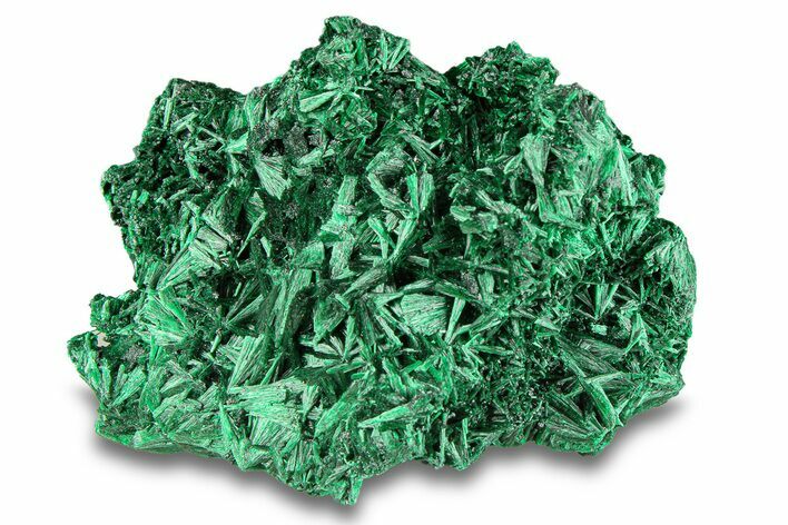 Fibrous Malachite Crystal Cluster - DR Congo #294626